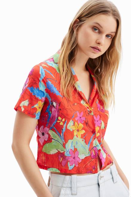 Short resort shirt Desigual Women 2ZPR433 Clothing