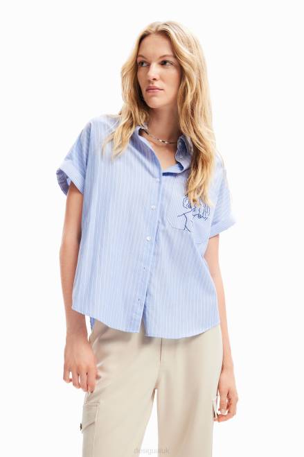 Striped face shirt Desigual Women 2ZPR65 Clothing
