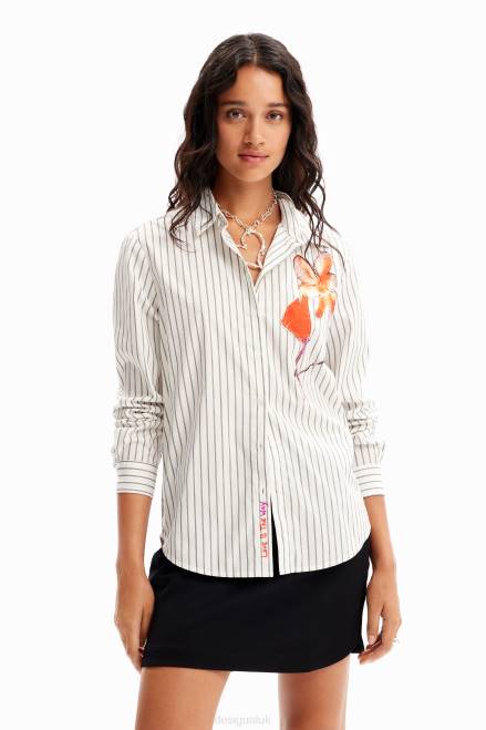 Striped flower shirt Desigual Women 2ZPR114 Clothing