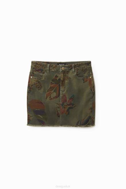 Floral camouflage miniskirt Desigual Women 2ZPR1044 Clothing