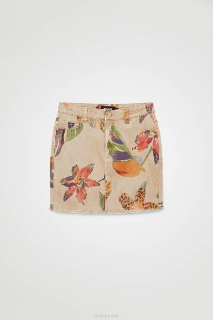 Floral camouflage miniskirt Desigual Women 2ZPR1091 Clothing