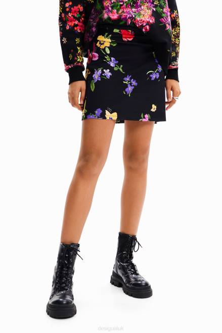 Floral stretch mini skirt Desigual Women 2ZPR256 Clothing