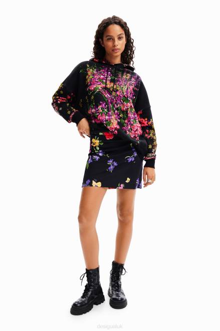 Floral stretch mini skirt Desigual Women 2ZPR256 Clothing