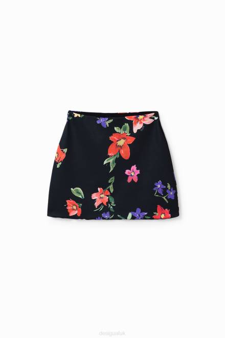 Floral stretch mini skirt Desigual Women 2ZPR256 Clothing