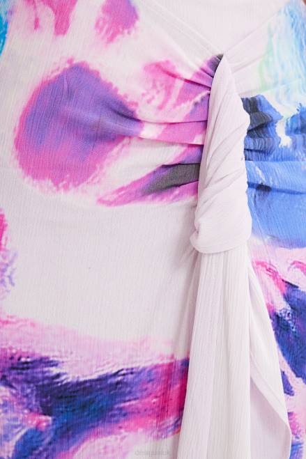 M. Christian Lacroix handkerchief slit midi skirt Desigual Women 2ZPR726 Clothing