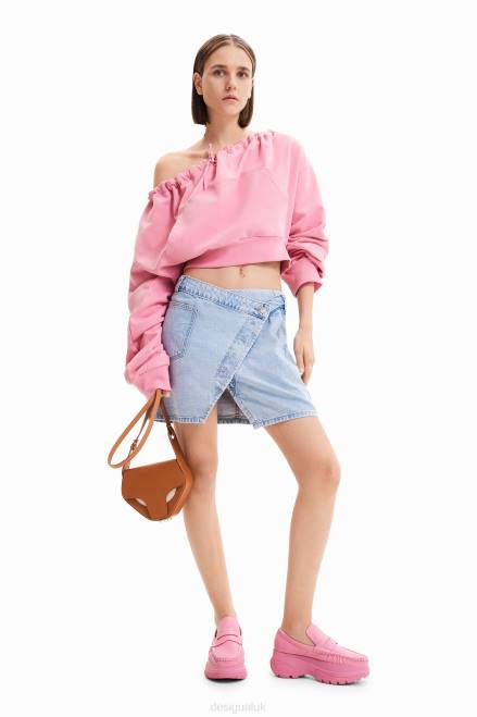 Maitrepierre wrap denim mini skirt Desigual Women 2ZPR362 Clothing