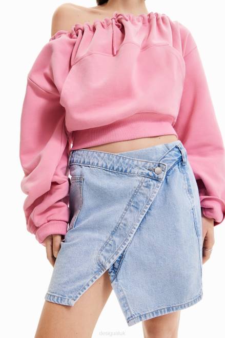 Maitrepierre wrap denim mini skirt Desigual Women 2ZPR362 Clothing