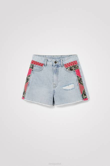 Patchwork denim shorts Desigual Women 2ZPR1122 Clothing