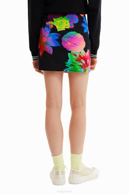 Slim floral mini skirt Desigual Women 2ZPR1005 Clothing