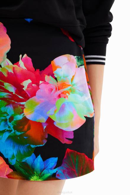 Slim floral mini skirt Desigual Women 2ZPR1005 Clothing