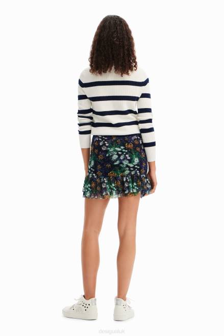 Slim floral mini skirt Desigual Women 2ZPR672 Clothing