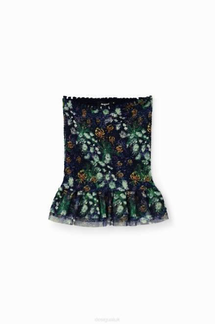 Slim floral mini skirt Desigual Women 2ZPR672 Clothing