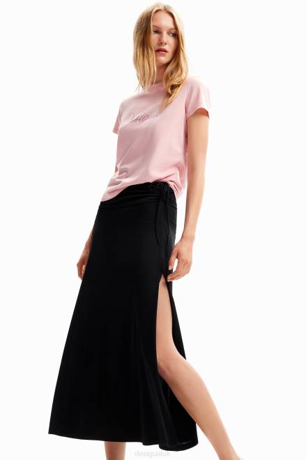 Slit midi skirt Desigual Women 2ZPR840 Clothing