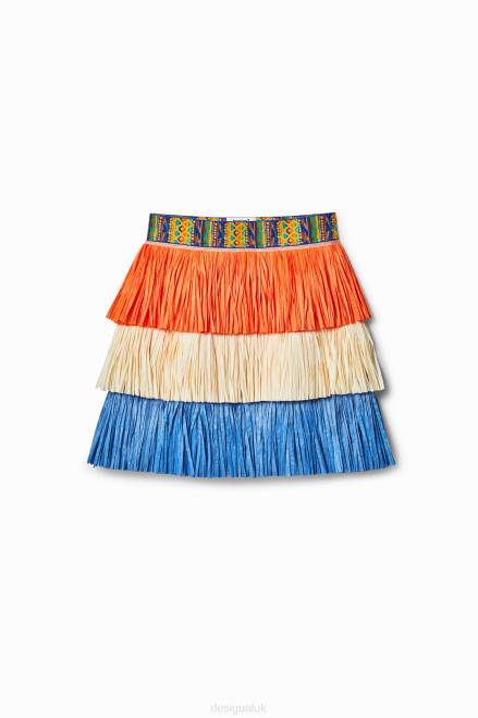 Stella Jean fringed mini skirt Desigual Women 2ZPR613 Clothing