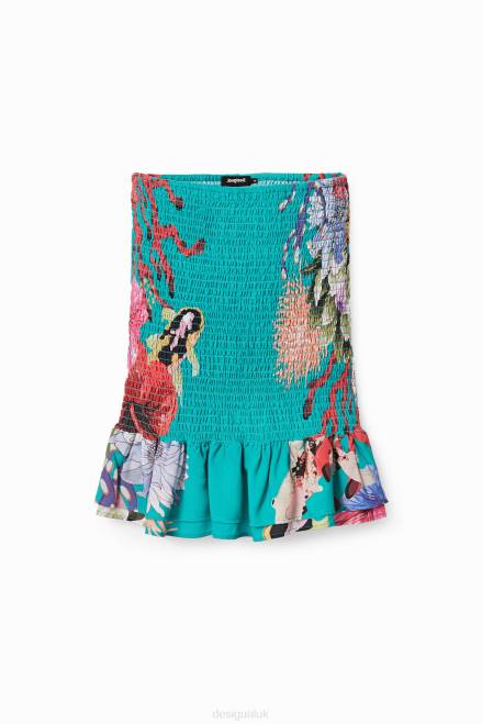 Sustainable coral miniskirt Desigual Women 2ZPR635 Clothing