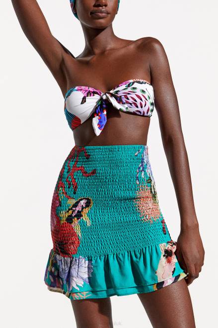 Sustainable coral miniskirt Desigual Women 2ZPR635 Clothing