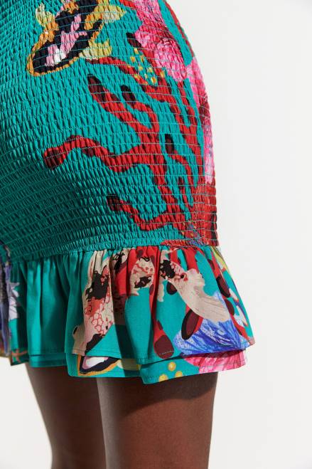 Sustainable coral miniskirt Desigual Women 2ZPR635 Clothing