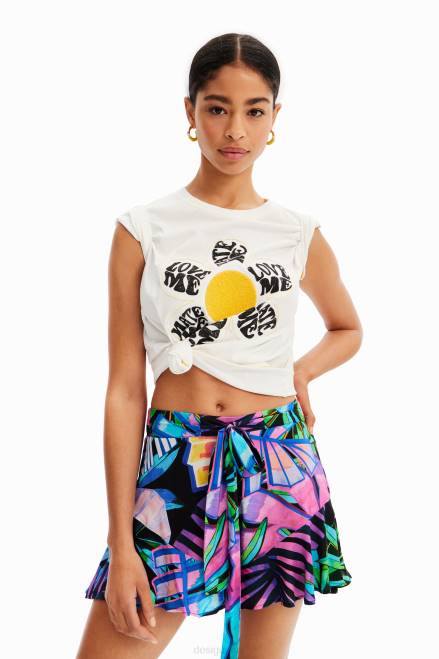 Tropical ruffle shorts Desigual Women 2ZPR380 Clothing