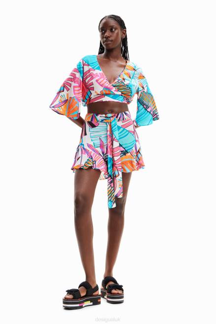 Tropical ruffle shorts Desigual Women 2ZPR502 Clothing