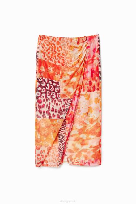 Tulle patchwork midi skirt Desigual Women 2ZPR479 Clothing