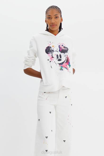 Disney\'s Mickey Mouse splatter sweatshirt Desigual Women 2ZPR391 Clothing