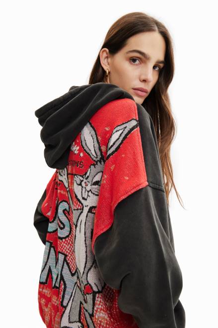 Oversize Bugs Bunny sweatshirt Desigual Women 2ZPR943 Clothing