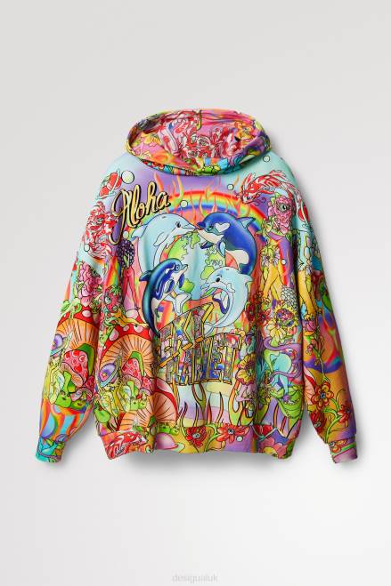 Oversized hooded sweatshirt Desigual Women 2ZPR1030 Clothing