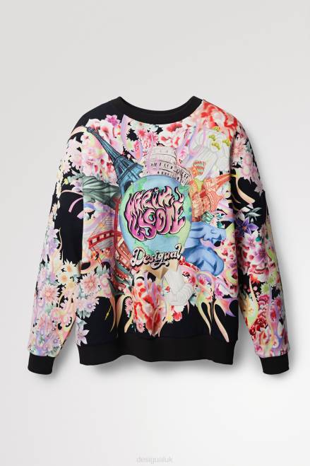 Oversized plush sweatshirt Desigual Women 2ZPR461 Clothing