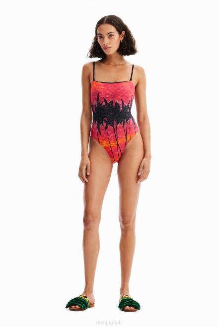 Stella Jean bandeau swimsuit Desigual Women 2ZPR556 Clothing