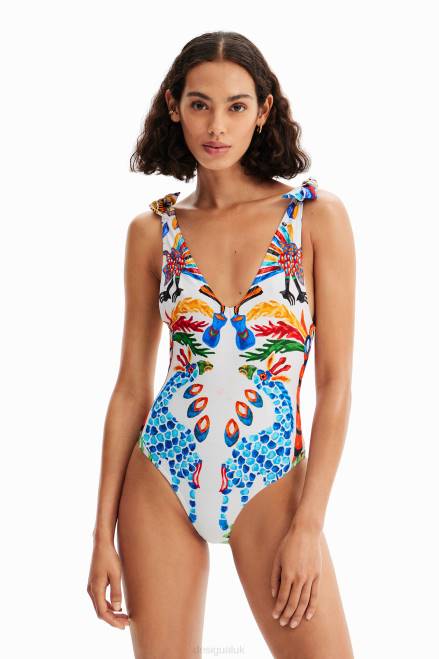 Stella Jean tie swimsuit Desigual Women 2ZPR319 Clothing
