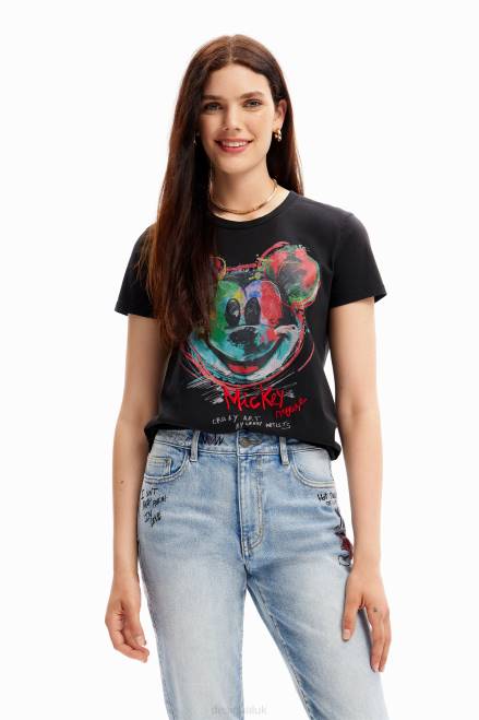 Arty Mickey Mouse T-shirt Desigual Women 2ZPR115 Clothing