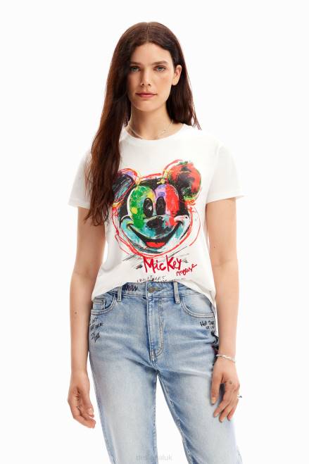 Arty Mickey Mouse T-shirt Desigual Women 2ZPR124 Clothing