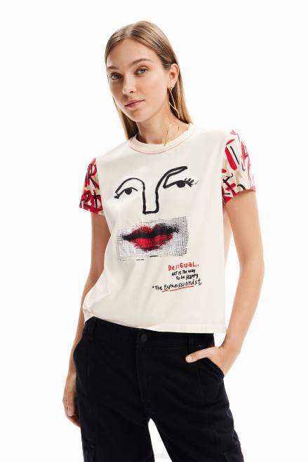 Arty face T-shirt Desigual Women 2ZPR991 Clothing