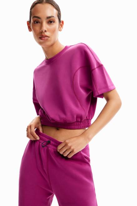 Baggy cropped sport T-shirt Desigual Women 2ZPR208 Clothing