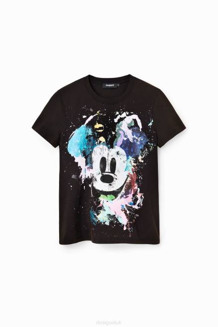 Disney\'s Mickey Mouse arty T-shirt Desigual Women 2ZPR877 Clothing