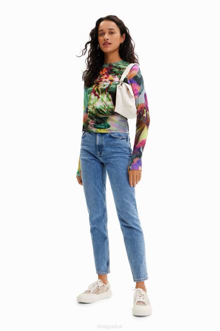 Fantasy bust T-shirt Desigual Women 2ZPR963 Clothing