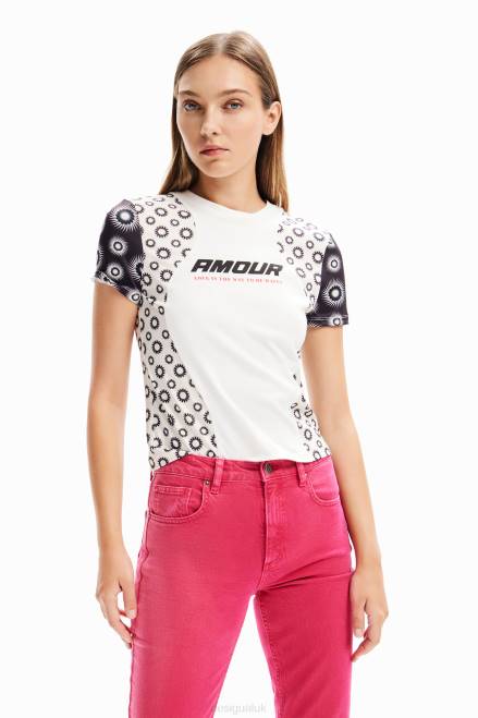 Geometric patchwork T-shirt Desigual Women 2ZPR73 Clothing