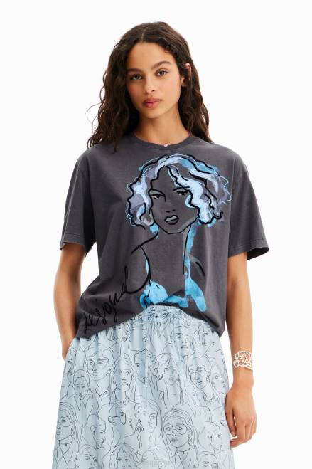 Illustration T-shirt Desigual Women 2ZPR63 Clothing