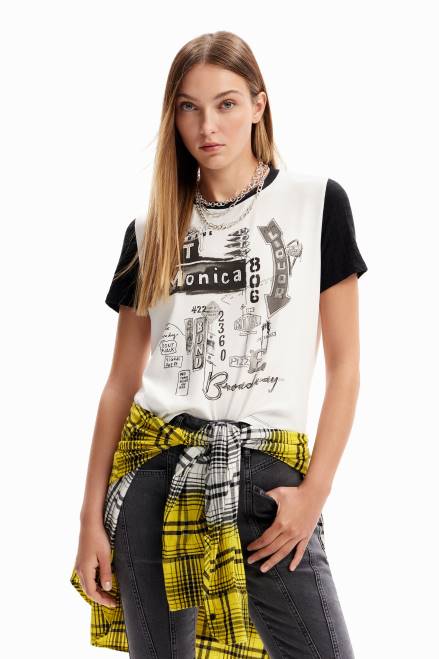 Illustration T-shirt Desigual Women 2ZPR64 Clothing