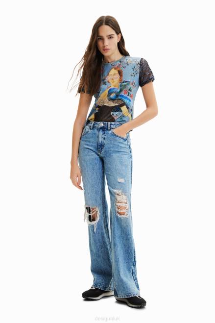 Knit collage T-shirt Desigual Women 2ZPR858 Clothing