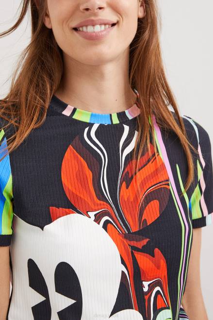 M. Christian Lacroix Mickey Mouse T-shirt Desigual Women 2ZPR1070 Clothing
