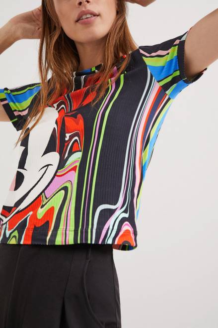 M. Christian Lacroix Mickey Mouse T-shirt Desigual Women 2ZPR1070 Clothing