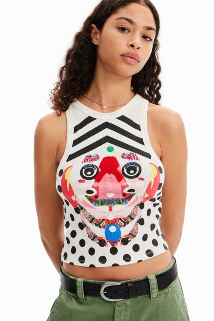 M. Christian Lacroix polka dot T-shirt Desigual Women 2ZPR518 Clothing