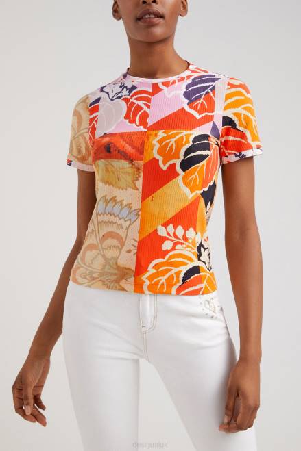 M. Christian Lacroix ribbed T-shirt Desigual Women 2ZPR1029 Clothing