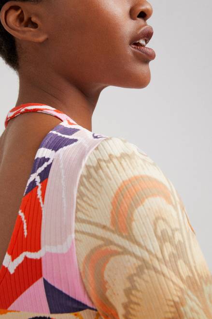 M. Christian Lacroix ribbed T-shirt Desigual Women 2ZPR1029 Clothing