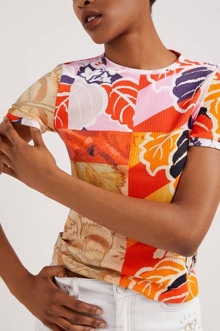 M. Christian Lacroix ribbed T-shirt Desigual Women 2ZPR1029 Clothing