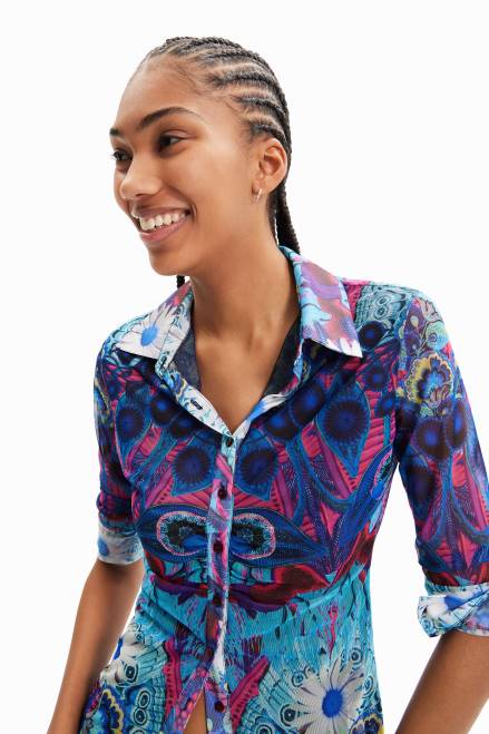 M. Christian Lacroix short slim shirt Desigual Women 2ZPR376 Clothing