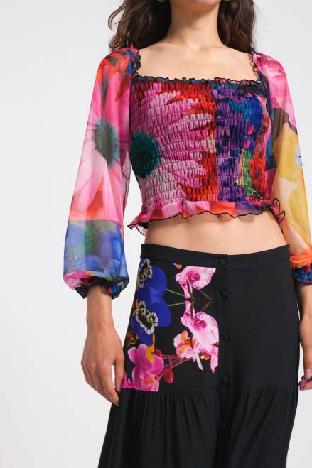 M. Christian Lacroix tulle T-shirt Desigual Women 2ZPR1104 Clothing