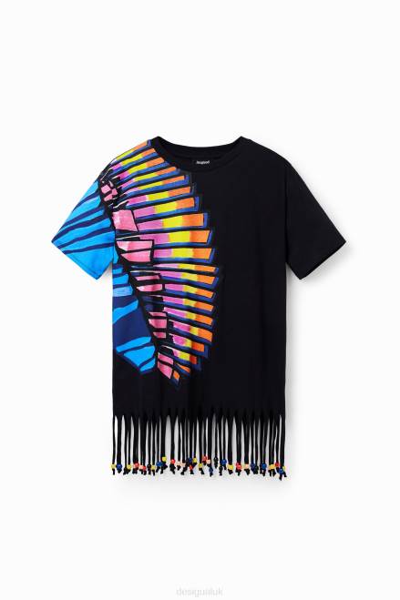Oversize beaded tropical T-shirt Desigual Women 2ZPR908 Clothing