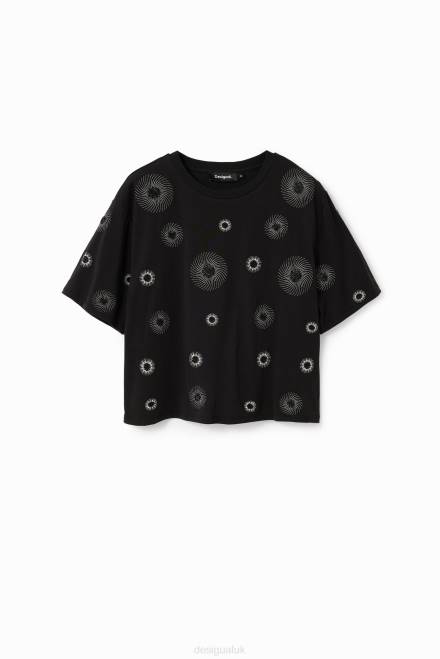 Oversize embroidered T-shirt Desigual Women 2ZPR99 Clothing